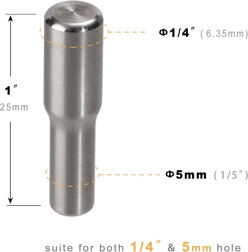 whitesnow 5mm 1/4 Inch Stainless Steel Metal Shelf Pegs Pins Replacement Kitchen Cabinet Shelves Support Holders for Bookshelf Bookcase Cupboard Adjustable Wood Glass Shelving, Pack of 12 - Image 2
